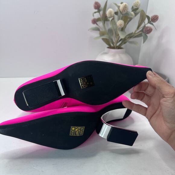 Jeffrey Campbell Compass Neoprene Boots Fuchsia Women's 9.5/EU40 Tried On - Picture 7 of 10